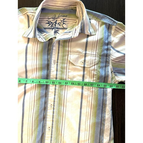 Tommy Bahama Men's Silk/Cotton Blend Long Sleeve Striped Button-Up Shirt - Picture 6 of 7
